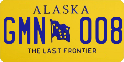 AK license plate GMN008