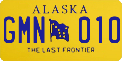 AK license plate GMN010