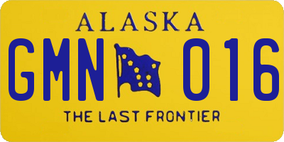 AK license plate GMN016