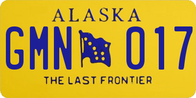 AK license plate GMN017