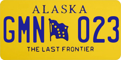 AK license plate GMN023