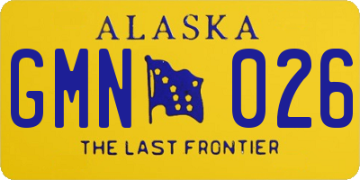 AK license plate GMN026