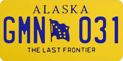 AK license plate GMN031