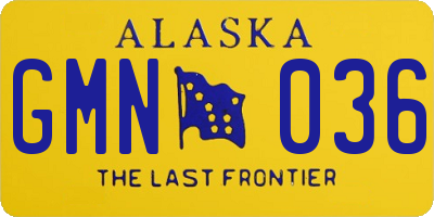 AK license plate GMN036