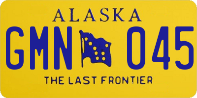 AK license plate GMN045