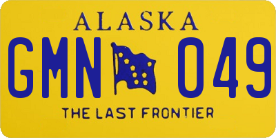 AK license plate GMN049