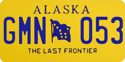 AK license plate GMN053