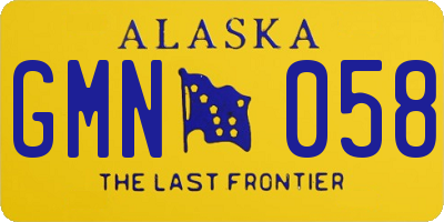 AK license plate GMN058