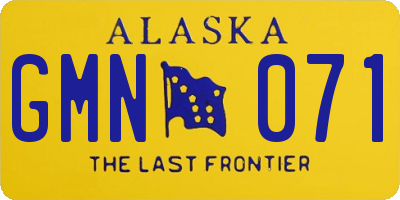 AK license plate GMN071