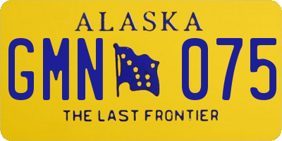 AK license plate GMN075