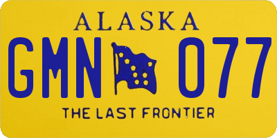 AK license plate GMN077