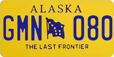 AK license plate GMN080