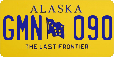 AK license plate GMN090