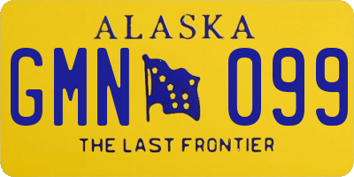 AK license plate GMN099