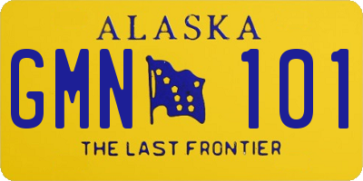AK license plate GMN101