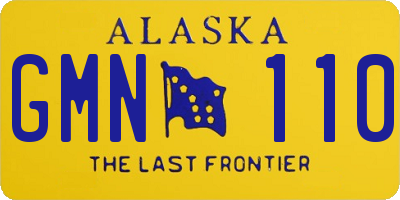 AK license plate GMN110