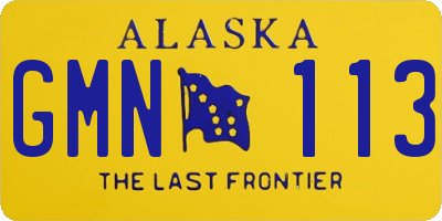 AK license plate GMN113