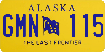 AK license plate GMN115