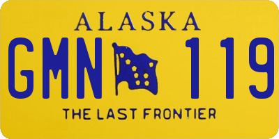 AK license plate GMN119