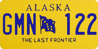 AK license plate GMN122