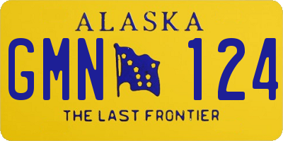 AK license plate GMN124