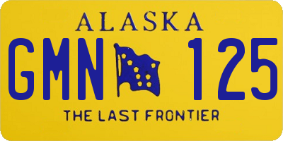 AK license plate GMN125