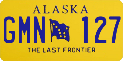 AK license plate GMN127