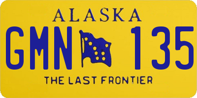 AK license plate GMN135