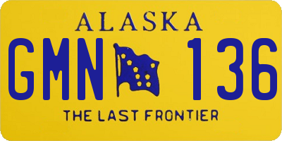 AK license plate GMN136