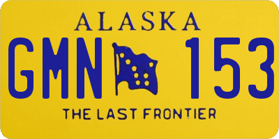 AK license plate GMN153