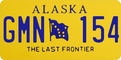 AK license plate GMN154