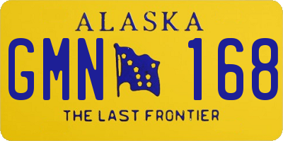 AK license plate GMN168