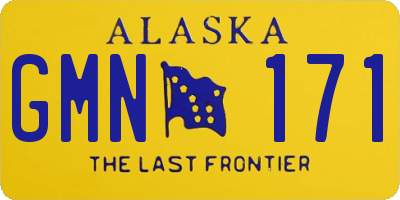 AK license plate GMN171