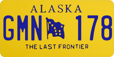 AK license plate GMN178