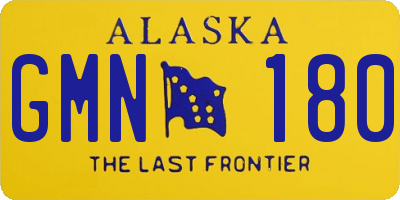 AK license plate GMN180