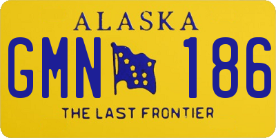 AK license plate GMN186