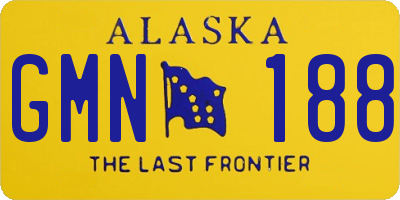 AK license plate GMN188