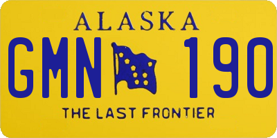 AK license plate GMN190