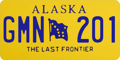 AK license plate GMN201