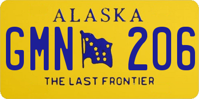 AK license plate GMN206