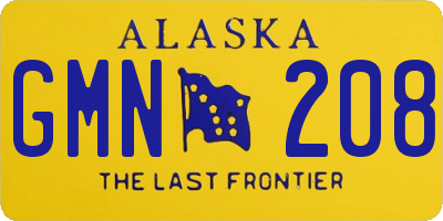 AK license plate GMN208