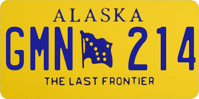 AK license plate GMN214