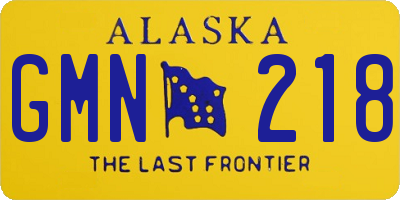 AK license plate GMN218