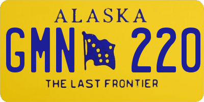 AK license plate GMN220
