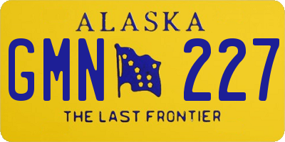 AK license plate GMN227