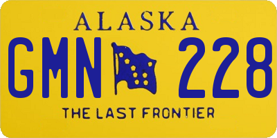 AK license plate GMN228