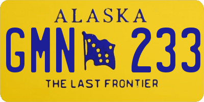 AK license plate GMN233