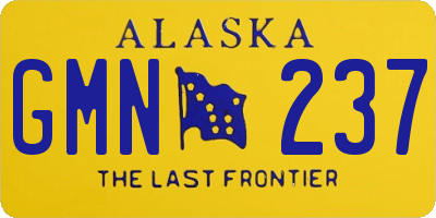 AK license plate GMN237