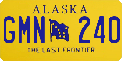 AK license plate GMN240