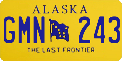 AK license plate GMN243